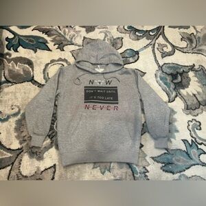 “don’t wait until it’s too late”, sweatshirt sz L